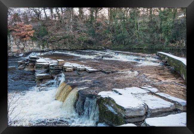 River Swale Waterfalls, Richmond, North Yorkshire Framed Print by Richard Laidler