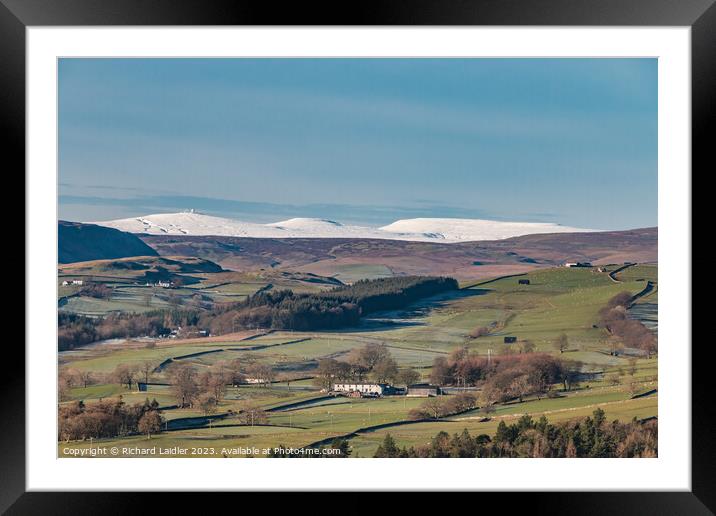 Upper Teesdale and the Pennine Top Three Framed Mounted Print by Richard Laidler