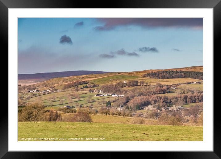 Winter Sun on Middleton-in-Teesdale from Bail Green Framed Mounted Print by Richard Laidler