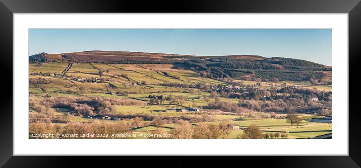 Eggleston Panoraama from Bail Hill, Teesdale Framed Mounted Print by Richard Laidler