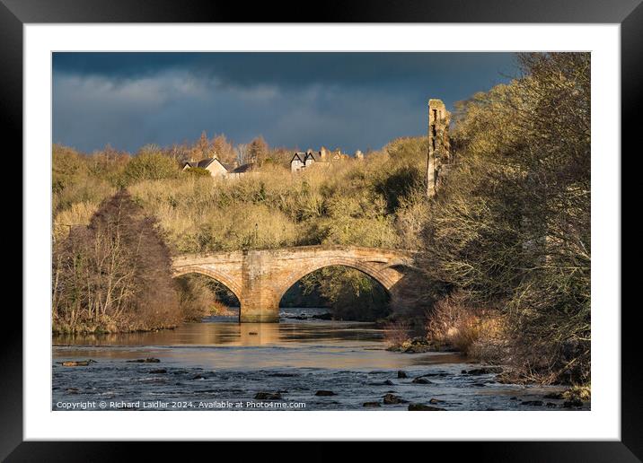 January Sun on the County Bridge, Barnard Castle, Teesdale Framed Mounted Print by Richard Laidler