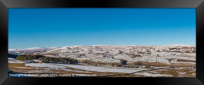 Lunedale Winter Panorama Framed Print by Richard Laidler