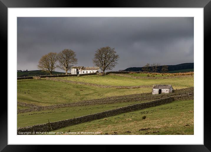 Another Barn in the Spotlight, Bowlees, Teesdale ( Framed Mounted Print by Richard Laidler