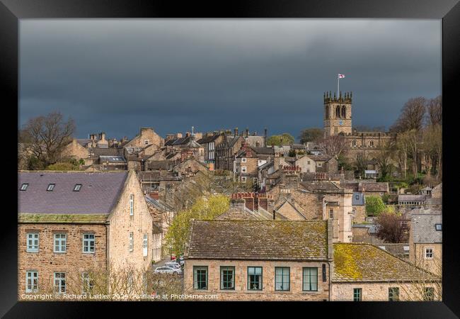 Barnard Castle Town from The Lendings Framed Print by Richard Laidler