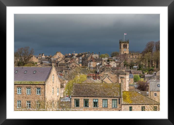 Barnard Castle Town from The Lendings Framed Mounted Print by Richard Laidler