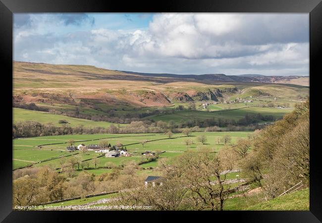 Towards Holwick from Middle Side, Teesdale Framed Print by Richard Laidler