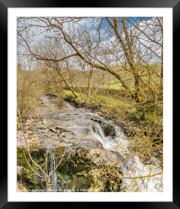 Waterfall on Langdon Beck, Teesdale Framed Mounted Print by Richard Laidler