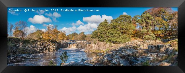 Autumn at Low Force Waterfall, Teesdale, Panorama Framed Print by Richard Laidler
