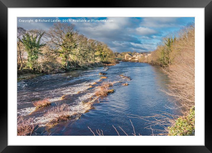 The River Tees from The Demesnes, Barnard Castle Framed Mounted Print by Richard Laidler