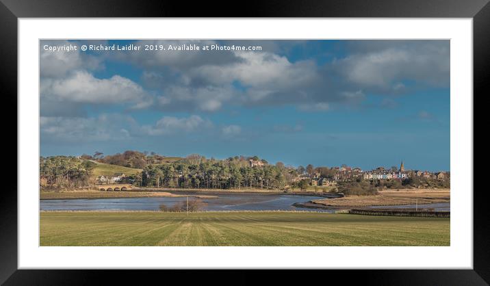 Alnmouth Village and Aln Estuary, Northumberland Framed Mounted Print by Richard Laidler