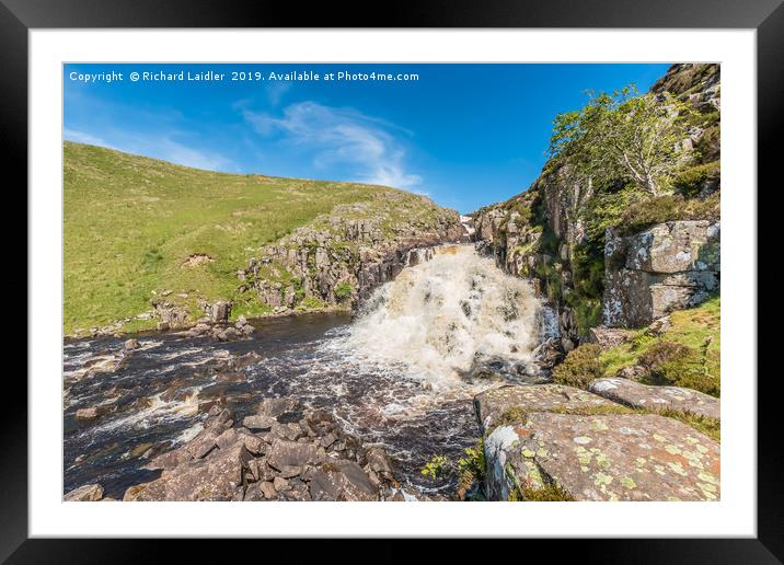 Cauldron Snout Waterfall, Upper Teesdale Framed Mounted Print by Richard Laidler