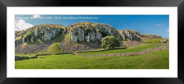 Holwick Scar Panorama Framed Mounted Print by Richard Laidler