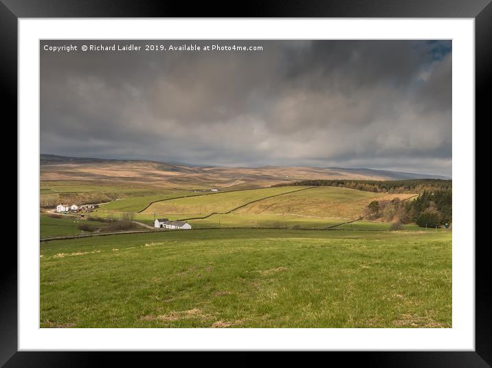 Over Langdon Beck to Widdybank Fell, Teesdale Framed Mounted Print by Richard Laidler