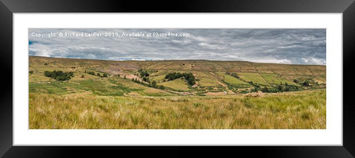 The Hudes Hope Valley, Teesdale, Panorama Framed Mounted Print by Richard Laidler