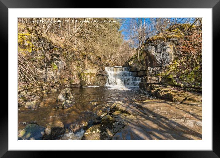 Bow Lee Beck Waterfall, Upper Teesdale Framed Mounted Print by Richard Laidler