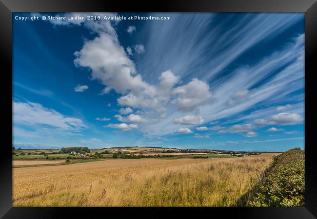Northumberland Big Sky Framed Print by Richard Laidler