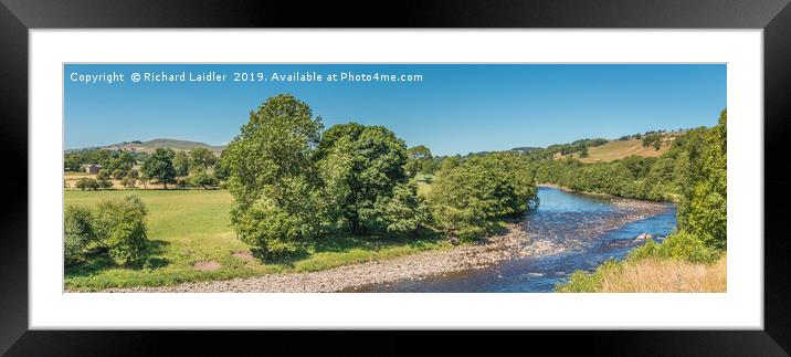 River Tees Panorama Framed Mounted Print by Richard Laidler