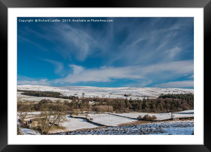 Winter at Bowlees, Teesdale Framed Mounted Print by Richard Laidler