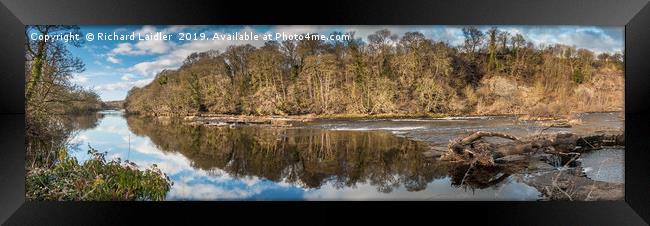 River Tees at Wycliffe Panorama Framed Print by Richard Laidler