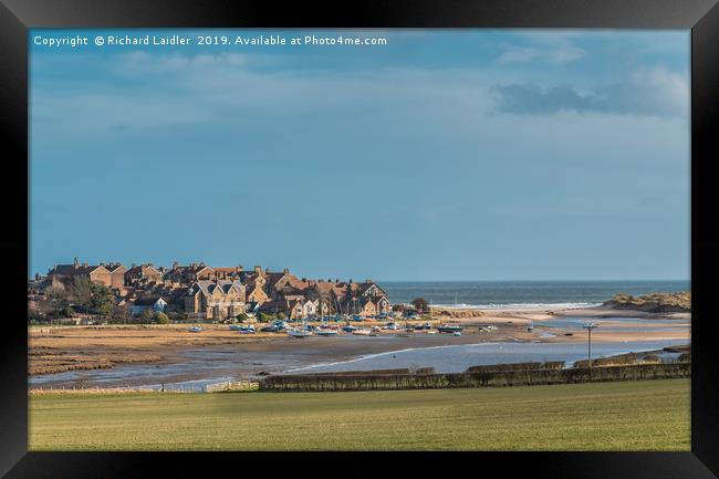 Alnmouth Northumberland Panorama Framed Print by Richard Laidler