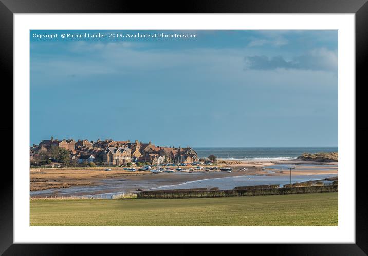 Alnmouth Northumberland Panorama Framed Mounted Print by Richard Laidler