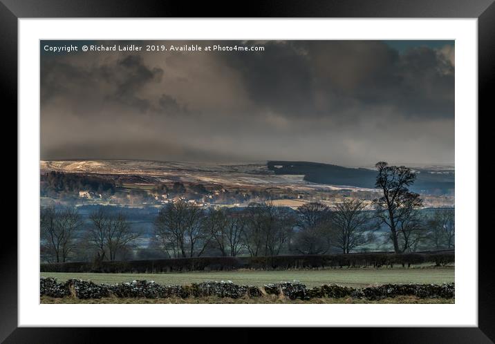Wintry Barningham, Teesdale Framed Mounted Print by Richard Laidler