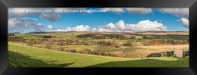 Upper Teesdale Autumn Panorama Framed Print by Richard Laidler