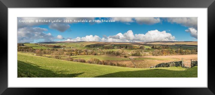 Upper Teesdale Autumn Panorama Framed Mounted Print by Richard Laidler