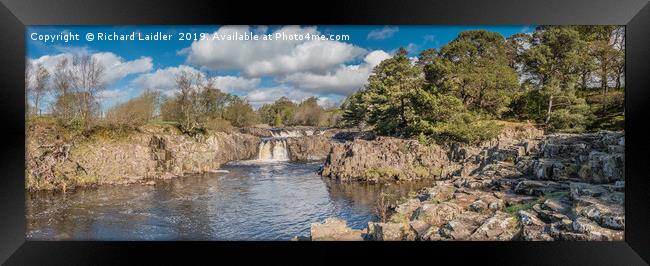Spring at Low Force Waterfall, Teesdale, Panorama Framed Print by Richard Laidler