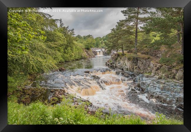 Low Force Waterfall on the Summer Solstice 1 Framed Print by Richard Laidler