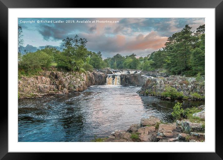 Low Force Waterfall on the Summer Solstice 2 Framed Mounted Print by Richard Laidler