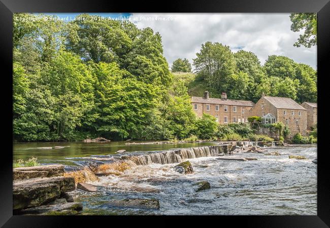 The River Tees and Demesnes Mill, Barnard Castle Framed Print by Richard Laidler