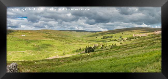 The Hudes Hope Valley, Teesdale, Panorama Framed Print by Richard Laidler