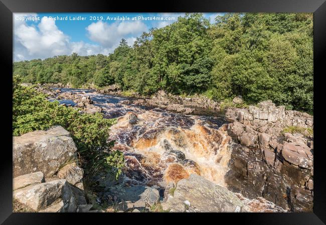 The River Tees Upstream from High Force Waterfall Framed Print by Richard Laidler