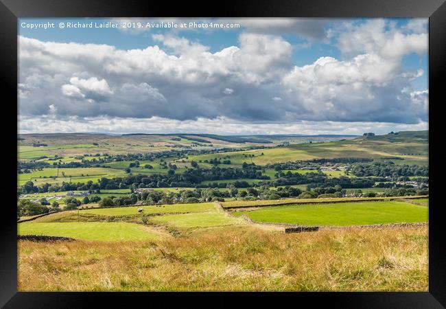 Over Teesdale to Lunedale from Blunt House Framed Print by Richard Laidler