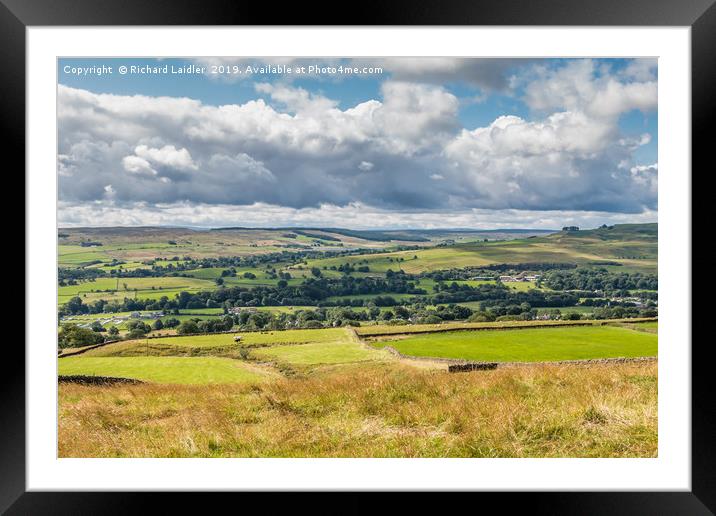 Over Teesdale to Lunedale from Blunt House Framed Mounted Print by Richard Laidler