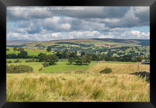 North over Laithkirk, Teesdale Framed Print by Richard Laidler
