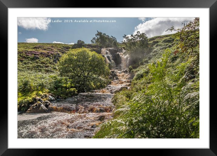 Blea Beck and Waterfall in Spate (2) Framed Mounted Print by Richard Laidler