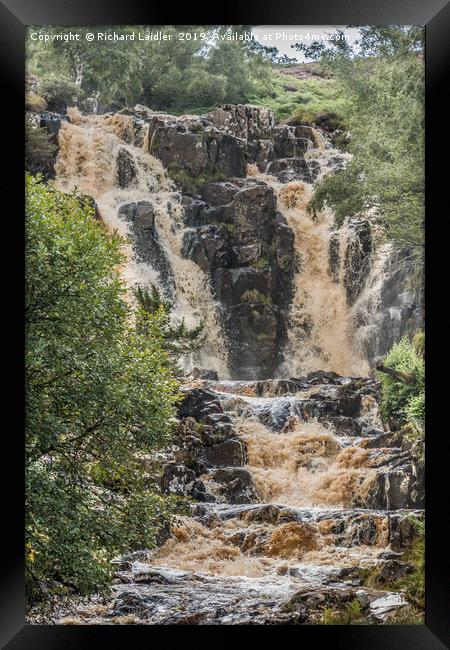 Blea Beck Waterfall, Upper Teesdale, In Spate (2) Framed Print by Richard Laidler