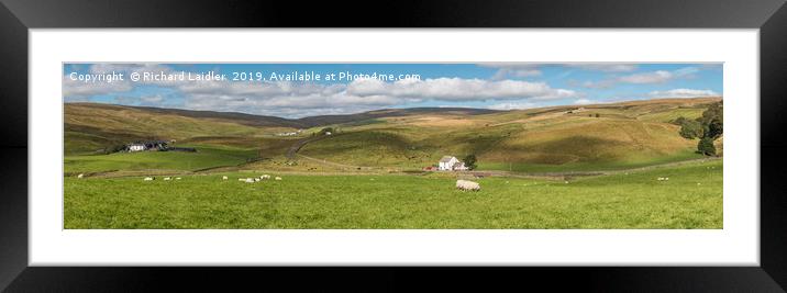 Harwood, Upper Teesdale, Panorama Framed Mounted Print by Richard Laidler