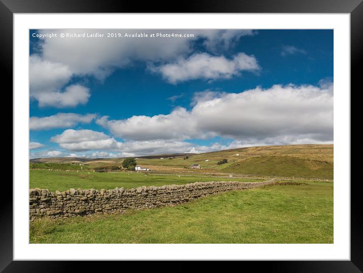 Harwood, Upper Teesdale, from Marshes Gill, VPano Framed Mounted Print by Richard Laidler
