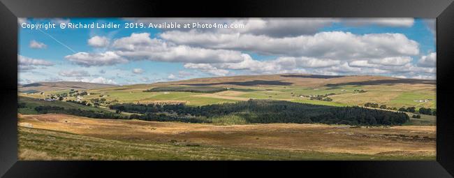 Upper Teesdale Panorama from Holwick Fell Framed Print by Richard Laidler