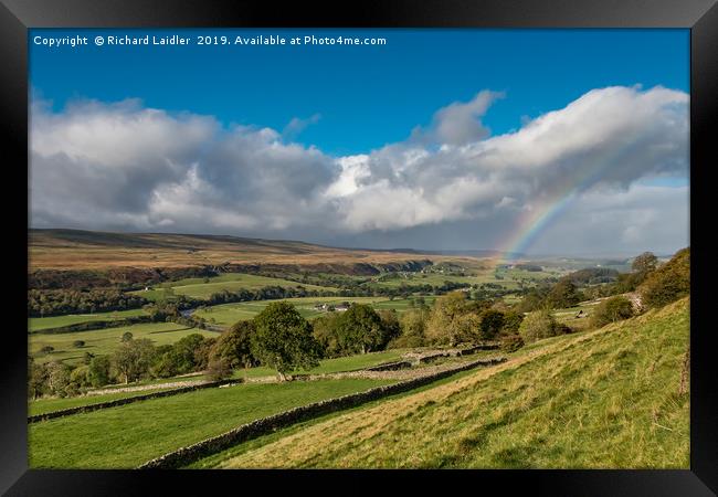 Rainbow at Holwick, Teesdale 1 Framed Print by Richard Laidler