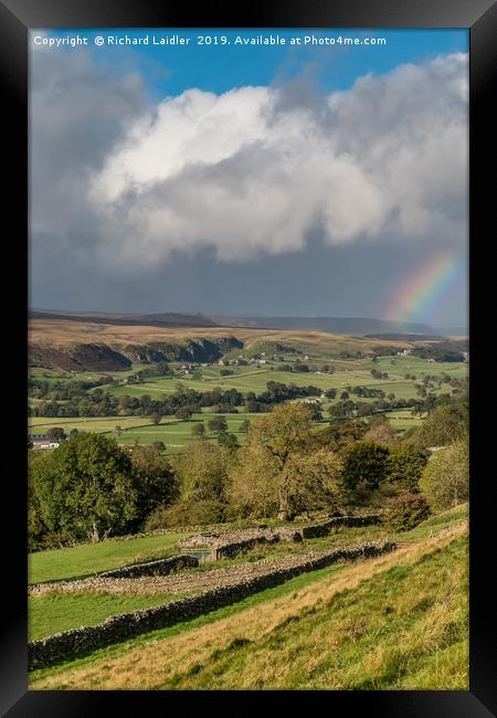 Rainbow at Holwick, Teesdale 2 Framed Print by Richard Laidler