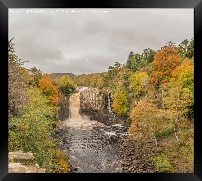 High Force Waterfall, Teesdale, in Autumn Framed Print by Richard Laidler