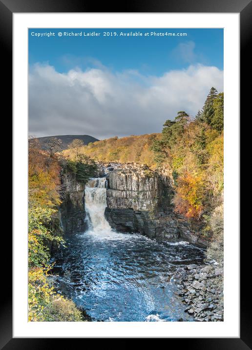 Autumn Colours at High Force Waterfall 2 Framed Mounted Print by Richard Laidler