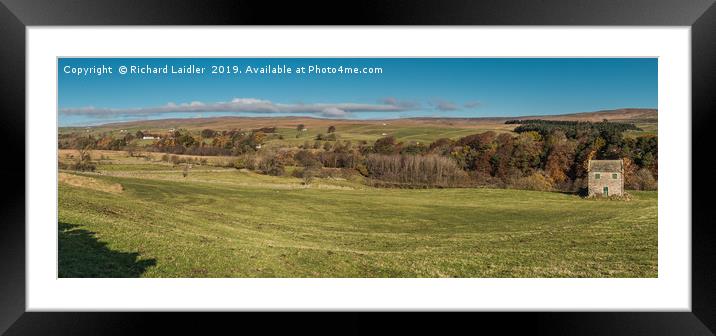 Upper Teesdale Panorama, Ettersgill to Bowlees Framed Mounted Print by Richard Laidler