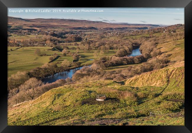 Teesdale from Whistle Crag, Late Autumn Framed Print by Richard Laidler