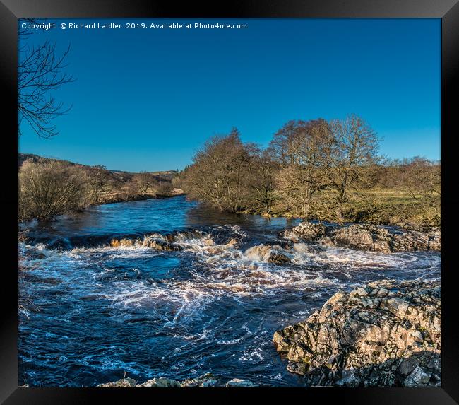 Winter Sun on the River Tees in Upper Teesdale Framed Print by Richard Laidler
