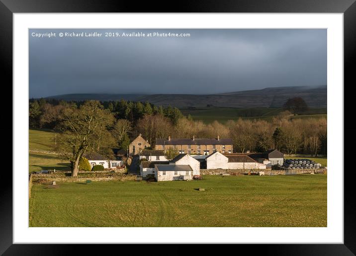 Winter Sun at Bowlees Teesdale Framed Mounted Print by Richard Laidler